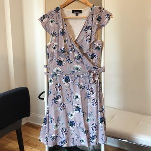 LULUs floral wrap dress